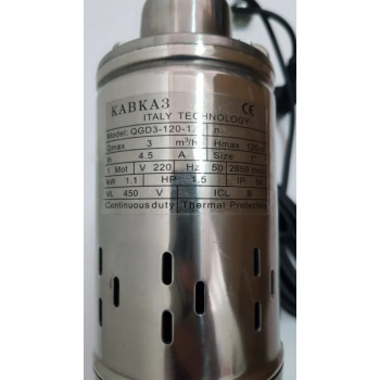 Сондажна водна помпа/МЕДНА НАМОТКА неръждавейка 1.1KW КАВКАЗ Ф100