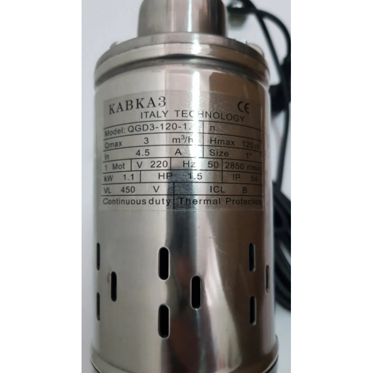 Сондажна водна помпа/МЕДНА НАМОТКА неръждавейка 1.1KW КАВКАЗ Ф85 Сондажна водна помпа/МЕДНА НАМОТКА неръждавейка 1.1KW КАВКАЗ Ф85