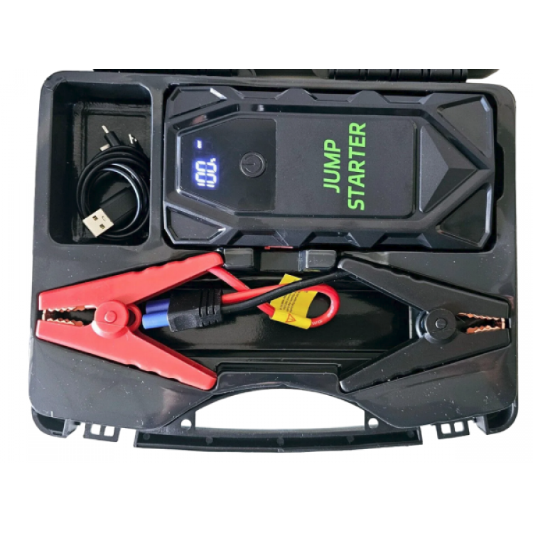 Мултифункционален автомобилен стартер Jump Starter 18000mAh, 12V, Максимален ток 2000A Мултифункционален автомобилен стартер Jump Starter 18000mAh, 12V, Максимален ток 2000A