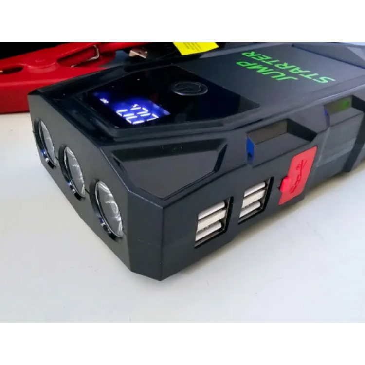 Мултифункционален автомобилен стартер Jump Starter 18000mAh, 12V, Максимален ток 2000A Мултифункционален автомобилен стартер Jump Starter 18000mAh, 12V, Максимален ток 2000A