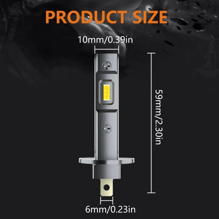 Диодни крушки мини H1 60W LED 2бр к-т Диодни крушки мини H1 60W LED 2бр к-т