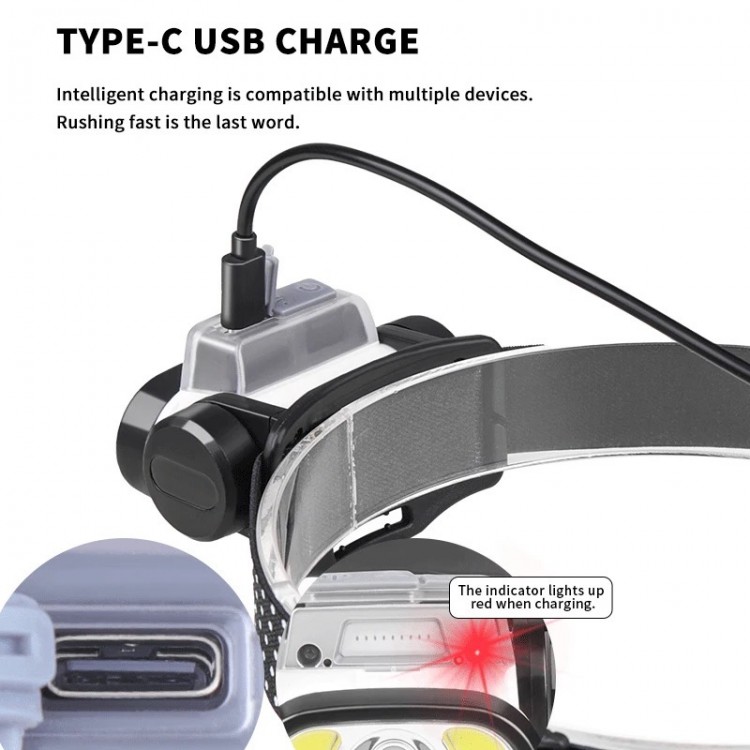 ФЕНЕР ЧЕЛНИК СЪС СЕНЗОР ЗАРЕЖДАЩ USB CHARGING HEADLAMP SENSE ФЕНЕР ЧЕЛНИК СЪС СЕНЗОР ЗАРЕЖДАЩ USB CHARGING HEADLAMP SENSE