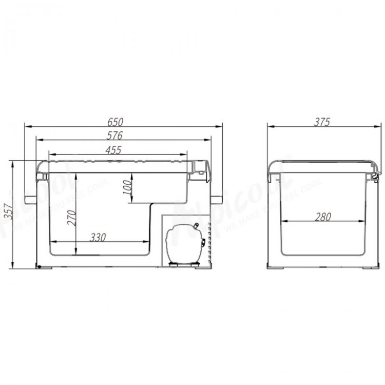Портативен Компресорен хладилник AlpiCool 30 литра 12V 24V 220V, Хладилна Кутия, Фризер