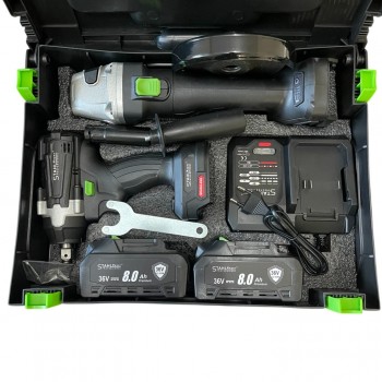 2в1 Ударен Гайковерт и Ъглошлайф 36V 8.0A ,  STAHLMAYER