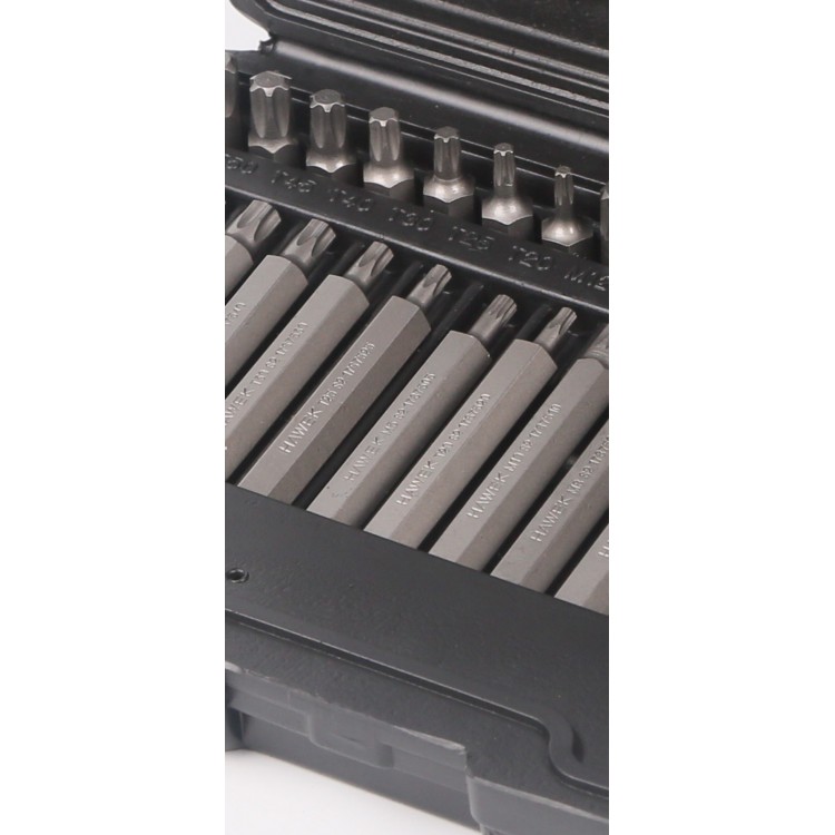 Комплект битове-накрайници HAWEK , 4401new , Hex, XZN и Torx, 1/2", 3/8", 40 броя Комплект битове-накрайници HAWEK , 4401new , Hex, XZN и Torx, 1/2", 3/8", 40 броя