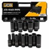 Дълбоки ударни вложки комплект 12-стенни , 15части (10-36мм) , JCB - 4166D-9MPB Дълбоки ударни вложки комплект 12-стенни , 15части (10-36мм) , JCB - 4166D-9MPB