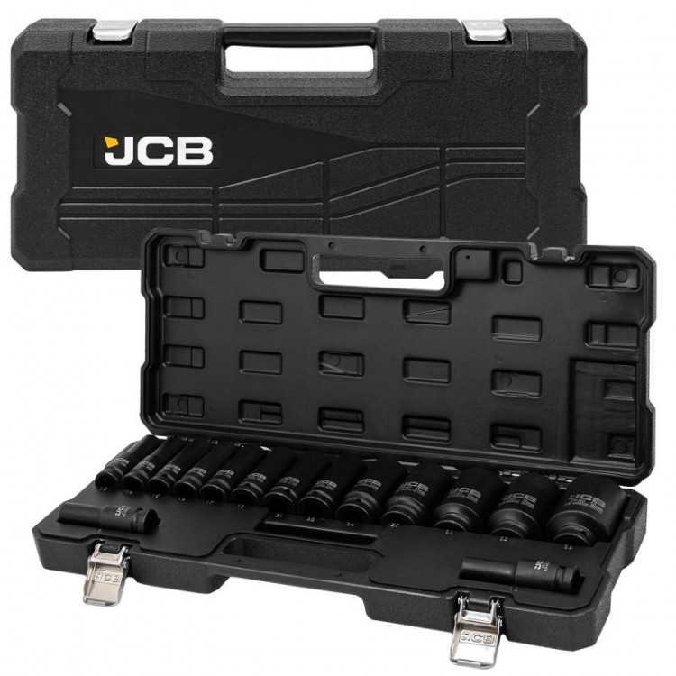 Дълбоки ударни вложки комплект 6-стенни , 15части (10-36мм) , JCB - 4166D-5MPB Дълбоки ударни вложки комплект 6-стенни , 15части (10-36мм) , JCB - 4166D-5MPB