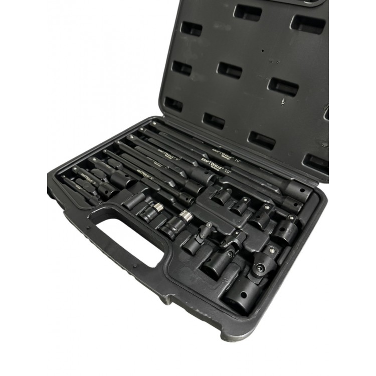 Комплект ударни преходници и удължения 18 части - 1/4",3/8", 1/2" KraftWelle Комплект ударни преходници и удължения 18 части - 1/4",3/8", 1/2" KraftWelle