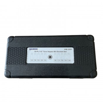 КОМПЛЕКТ УДАРНИ БИТОВЕ 1/2 – ТОРКС 10 ЧАСТИ HAWEK  КОМПЛЕКТ УДАРНИ БИТОВЕ 1/2 – ТОРКС 10 ЧАСТИ HAWEK
