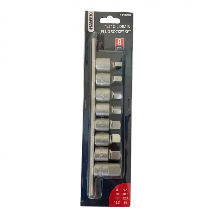 Ключ за КАРТЕР 8бр. 1/2“ 8-19ММ релса HAWEK , HW-4118MR