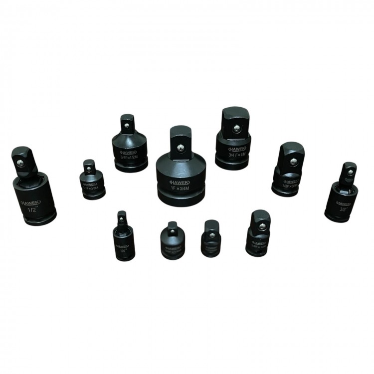Ударни адаптери – преходници и карета за гедоре 11 части HAWEK