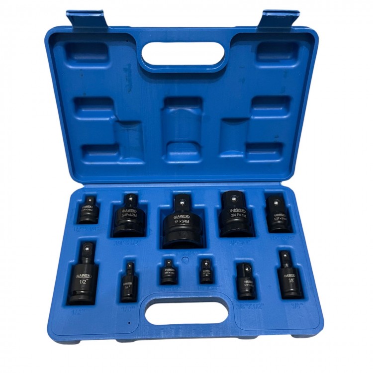 Ударни адаптери – преходници и карета за гедоре 11 части HAWEK