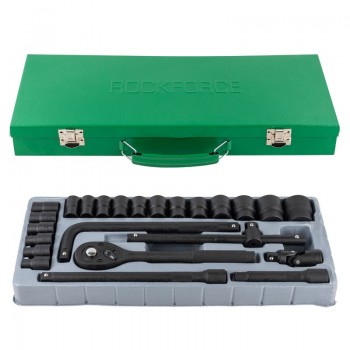 ГЕДОРЕ 1/2" 24 ЧАСТИ УДАРНО ROCKFORCE  , RF-4245B-5MPB ГЕДОРЕ 1/2" 24 ЧАСТИ УДАРНО ROCKFORCE  , RF-4245B-5MPB