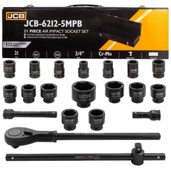 Гедоре ударно, камионско  21 части 3/4"  JCB , 6212-5MPB