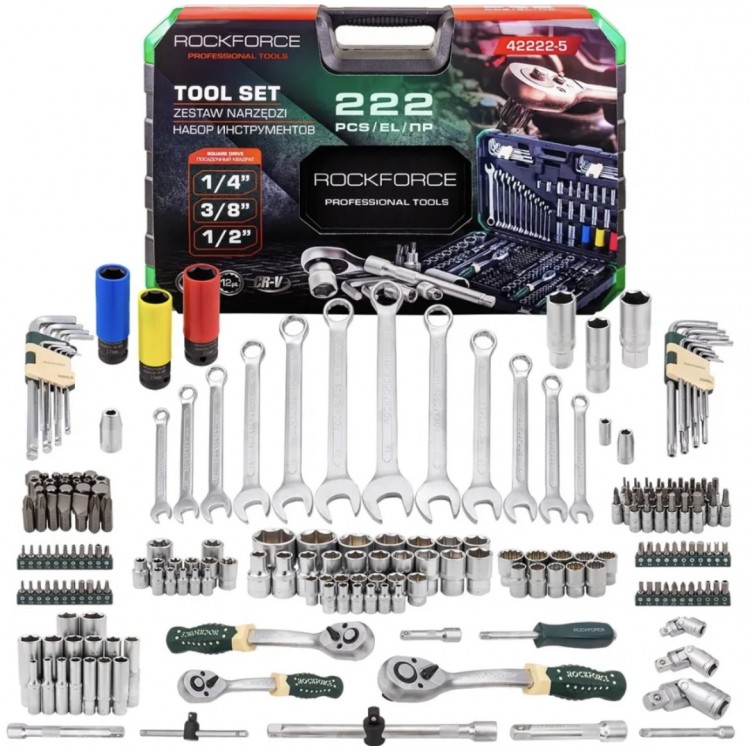 ГЕДОРЕ 222 ЧАСТИ 1/4″, 3/8″, 1/2″ ROCKFORCE