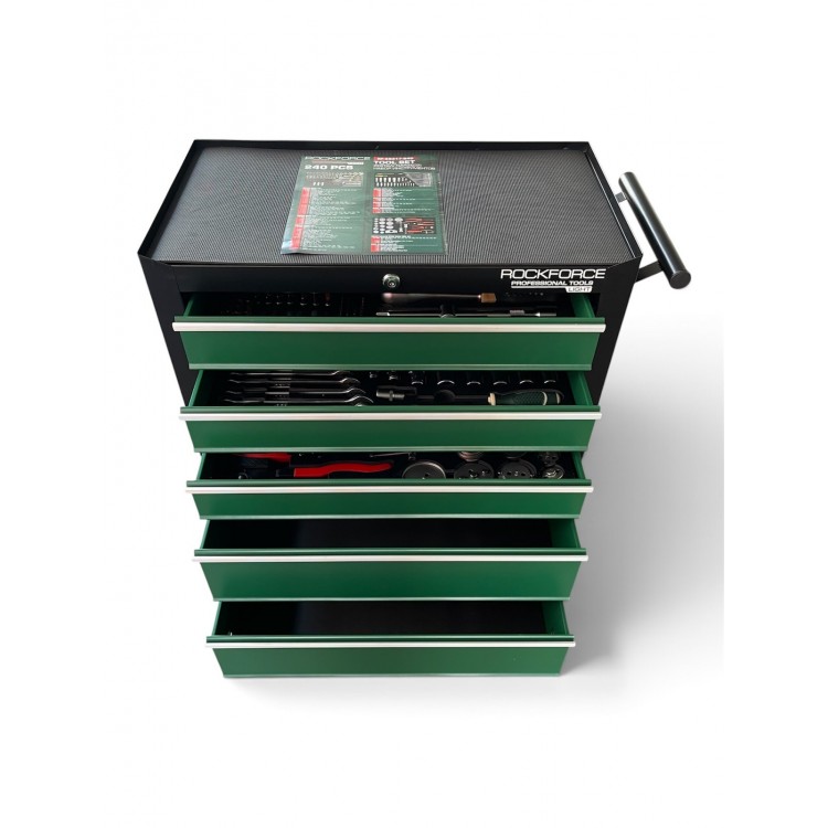 ROCKFORCE  шкаф с инструменти – 240 части, 5 чекмеджета
