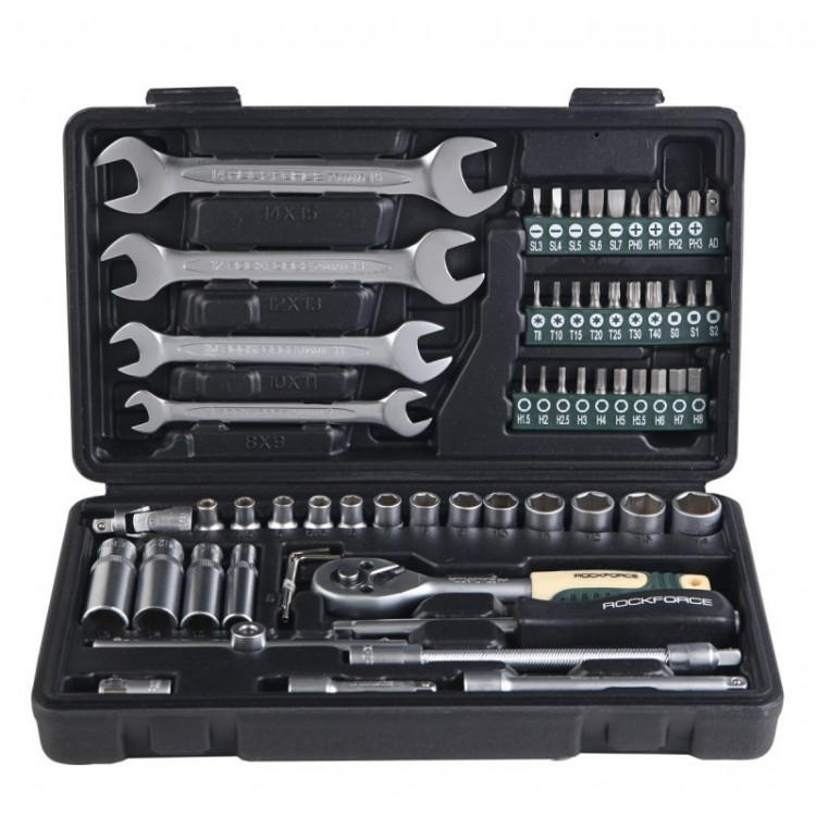 ГЕДОРЕ 62 ЧАСТИ 1/4” 6-СТЕННО ROCKFORCE ГЕДОРЕ 62 ЧАСТИ 1/4” 6-СТЕННО ROCKFORCE