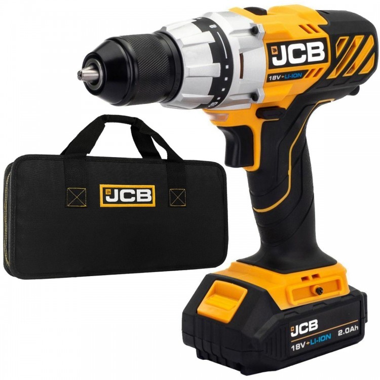 Акумулаторен винтоверт JCB 18DD-2X-E, 45 Nm, 18 V, с батерия и зарядно Акумулаторен винтоверт JCB 18DD-2X-E, 45 Nm, 18 V, с батерия и зарядно
