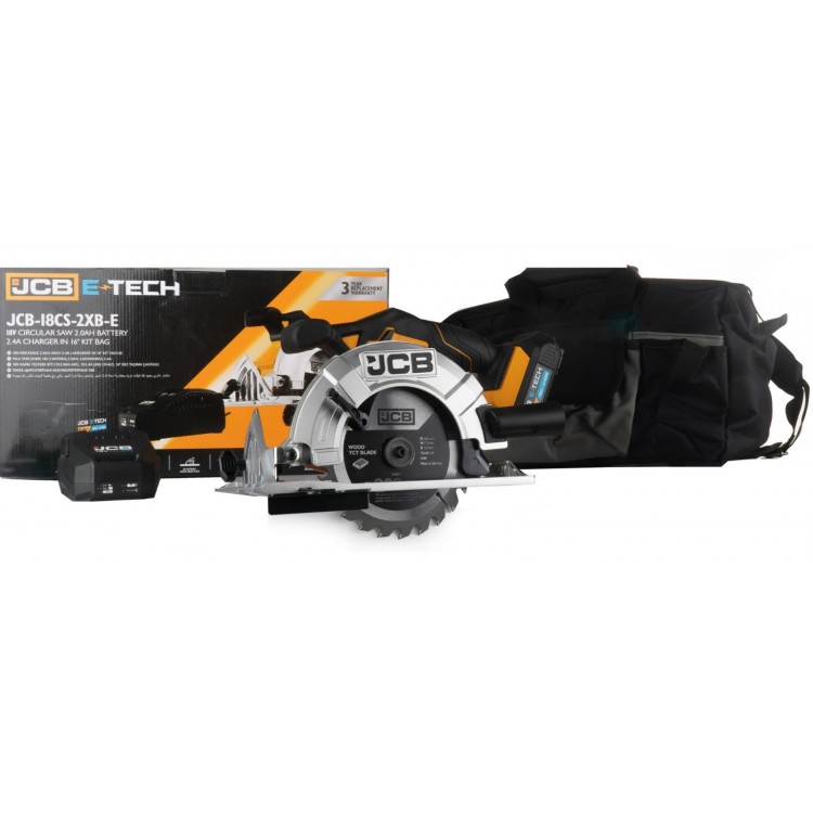 Акумулаторен ръчен циркуляр JCB 18CS-2XB-E , 18 V, 165 мм, с батерия и зарядно Акумулаторен ръчен циркуляр JCB 18CS-2XB-E , 18 V, 165 мм, с батерия и зарядно
