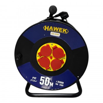 Удължител на макара с кабел HAWEK ,  50 м
