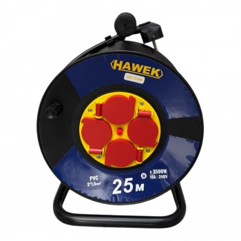 Удължител на макара с кабел HAWEK ,  25 м