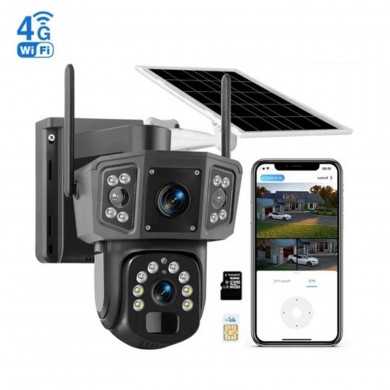 4G СОЛАРНА КАМЕРА СЪС SIM КАРТА  DUAL LENSE IPC-V380-P3