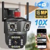 16MP SUNVISON  WiFi 4K външна камера с троен обектив 10x ZOOM 16MP SUNVISON  WiFi 4K външна камера с троен обектив 10x ZOOM