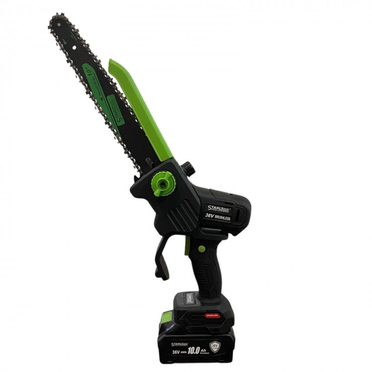 АКУМУЛАТОРНА РЕЗАЧКА STAHLMAYER 36V 10AH С ДИСПЛЕЙ , ДВЕ БАТЕРИИ И 2 ВЕРИГИ – 30СМ ШИНА