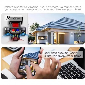 Соларна охранителна камера Sunvision – 16 MP, 3 обектива, аларма  ,  Wi-Fi , модел 28-80