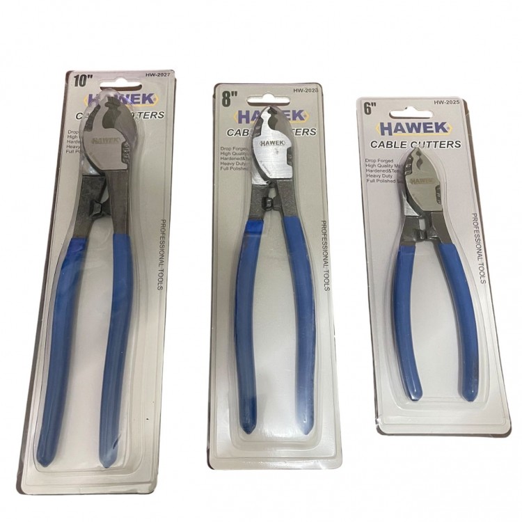 КОМПЛЕКТ КЛЕЩИ ЗА РЯЗАНЕ НА КАБЕЛ 3 БРОЯ - 6" , 8" , 10" , HAWEK КОМПЛЕКТ КЛЕЩИ ЗА РЯЗАНЕ НА КАБЕЛ 3 БРОЯ - 6" , 8" , 10" , HAWEK