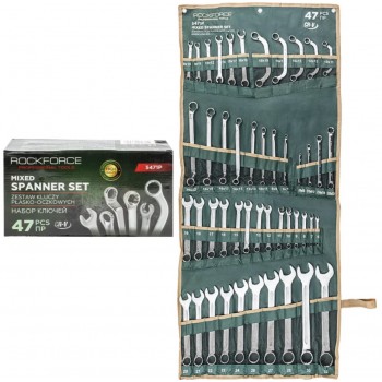 Професионален комплект комбинирани  ключове ROCKFORCE – 47 части