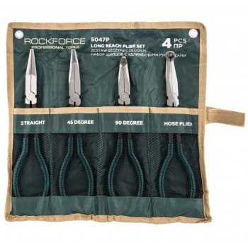 ПРОФЕСИОНАЛЕН КОМПЛЕКТ ДЪЛГОРАМЕННИ КЛЕЩИ ROCK FORCE – 4 ЧАСТИ | CR-V | 5047P