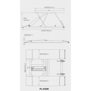 МОНОФАЗЕН НОЖИЧЕН ПОДЕМНИК RockForce  3 ТОНА , H30M