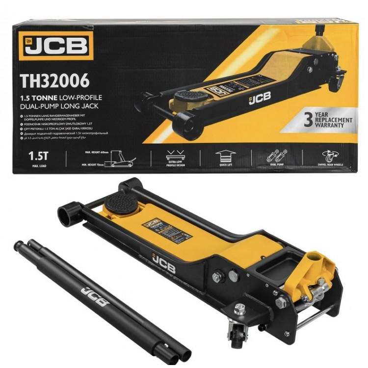 Хидравличен крик тип Крокодил JCB 70-610 мм. 1.5 тона Хидравличен крик тип Крокодил JCB 70-610 мм. 1.5 тона