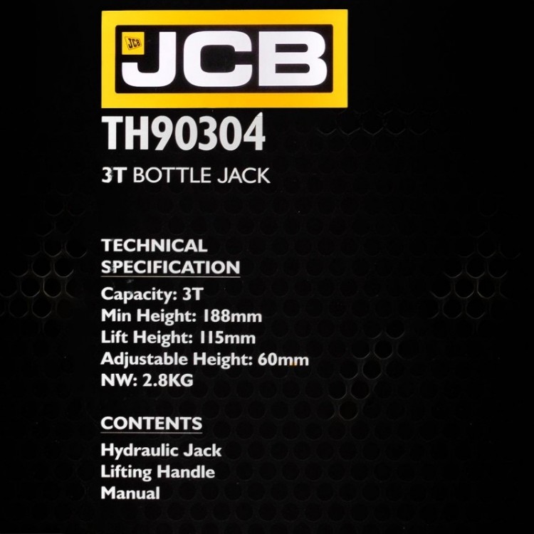 Хидравличен крик JCB ТH90304, тип бутилка, 3т Хидравличен крик JCB ТH90304, тип бутилка, 3т