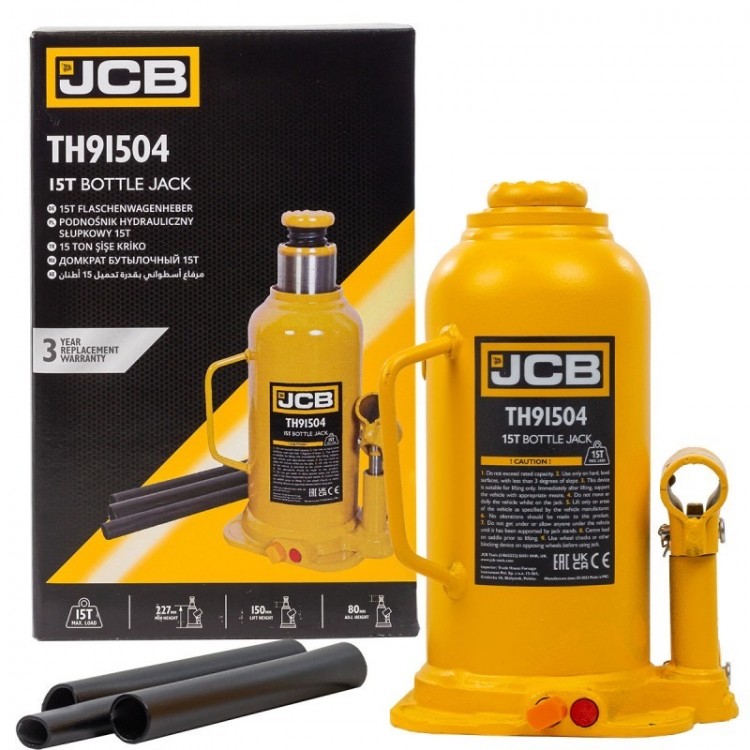 Хидравличен крик JCB ТH91504, тип бутилка, 15т Хидравличен крик JCB ТH91504, тип бутилка, 15т
