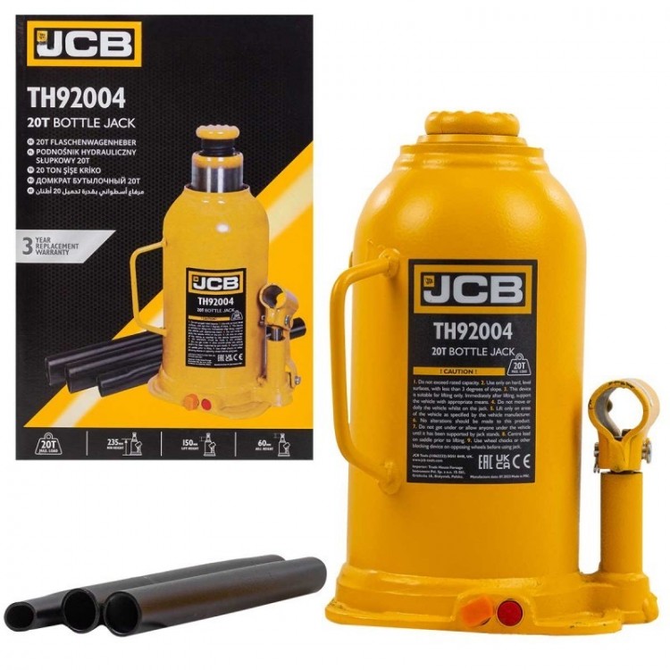 Хидравличен крик JCB ТH92004, тип бутилка, 20т Хидравличен крик JCB ТH92004, тип бутилка, 20т