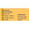 Професионален крик крокодил екстра дълъг 3Т JCB , T830028 (140-525mm) Професионален крик крокодил екстра дълъг 3Т JCB , T830028 (140-525mm)