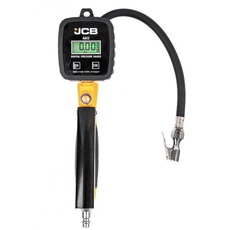 ПИСТОЛЕТ ЗА ПОМПАНЕ НА ГУМИ С ДИГИТАЛЕН МАНОМЕТЪР LCD ДИСПЛЕЙ 0-14BAR JCB ПИСТОЛЕТ ЗА ПОМПАНЕ НА ГУМИ С ДИГИТАЛЕН МАНОМЕТЪР LCD ДИСПЛЕЙ 0-14BAR JCB