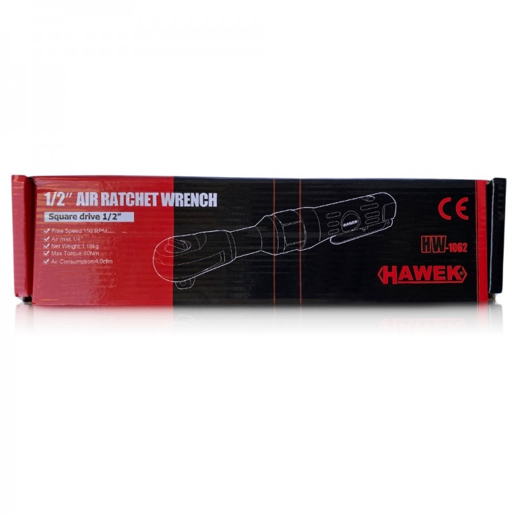 Професионална пневматична тресчотка HAWEK , 1/2" , 80 Nm, HW-1062 Професионална пневматична тресчотка HAWEK , 1/2" , 80 Nm, HW-1062