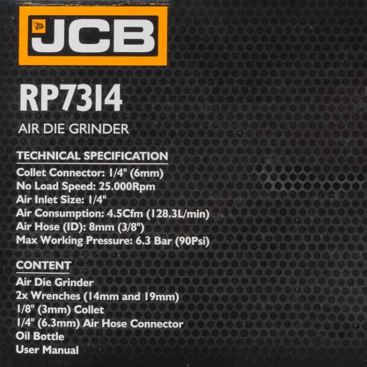Пневматична права шлифовалка JCB RP7314 Пневматична права шлифовалка JCB RP7314