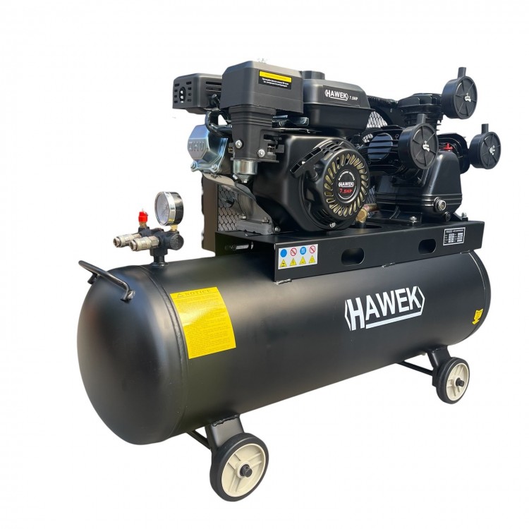 БЕНЗИНОВ КОМПРЕСОР ЗА ВЪЗДУХ 100 ЛИТРА 7.5HP HAWEK