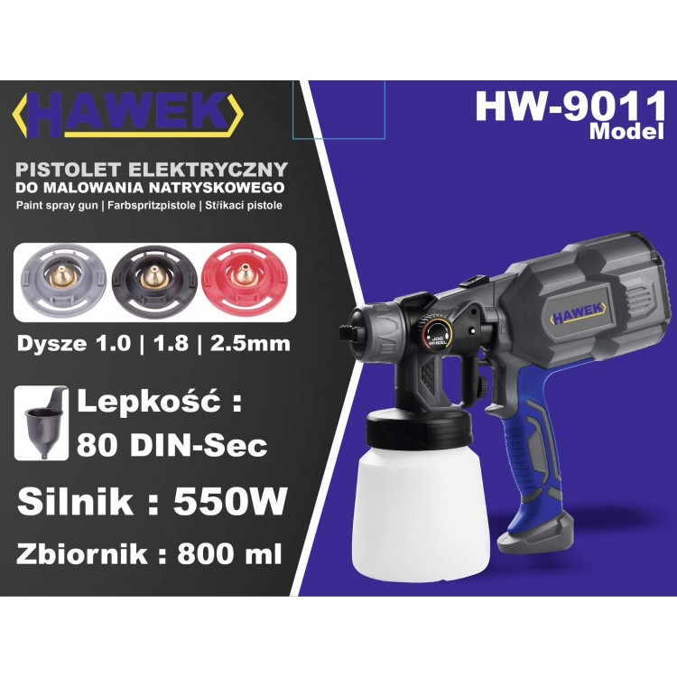 Пистолет електрически за боядисване HAWEK , HW-9011 Пистолет електрически за боядисване HAWEK , HW-9011