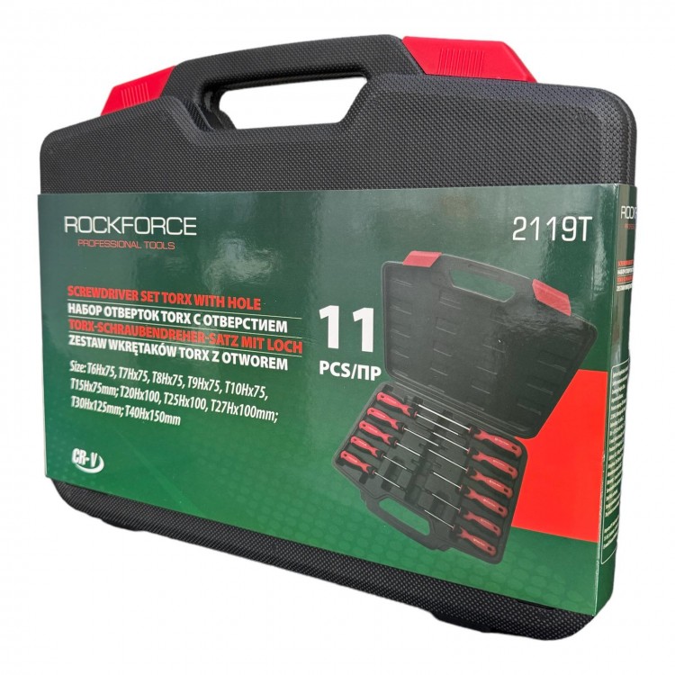 Отвертки ТОРКС комплект 11 части ROCKFORCE Отвертки ТОРКС комплект 11 части ROCKFORCE