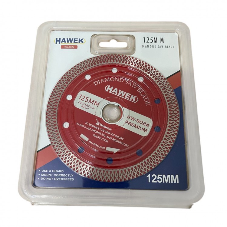 Диамантен диск за сухо и мокро  рязане HAWEK-PREMIUM  125, 125х22.23mm