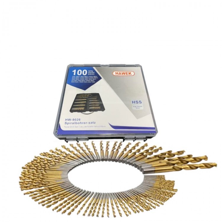 Професионален комплект свредла за метал HAWEK – 100 части