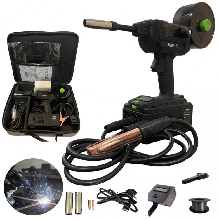 Инверторен телоподаващ апарат без газ Hawek 400A – професионално заваряване с една ръка