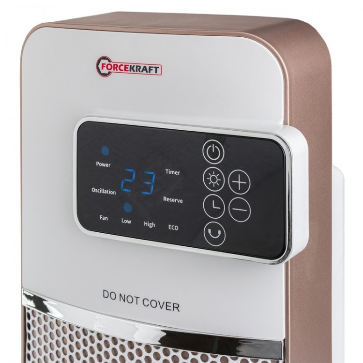 Вентилаторна печка с керамичен нагревател 2000W FORCEKRAFT с дисплей и дистанционно Вентилаторна печка с керамичен нагревател 2000W FORCEKRAFT с дисплей и дистанционно