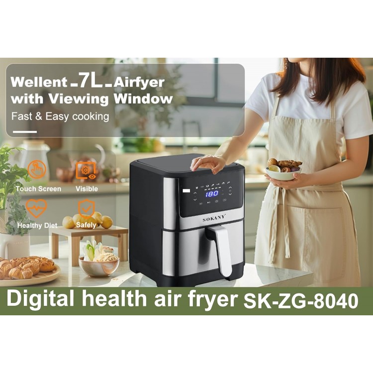 Air Fryer -  ЕЪРФРАЙЪР 7 литра , Sokany , SK-ZG-8040