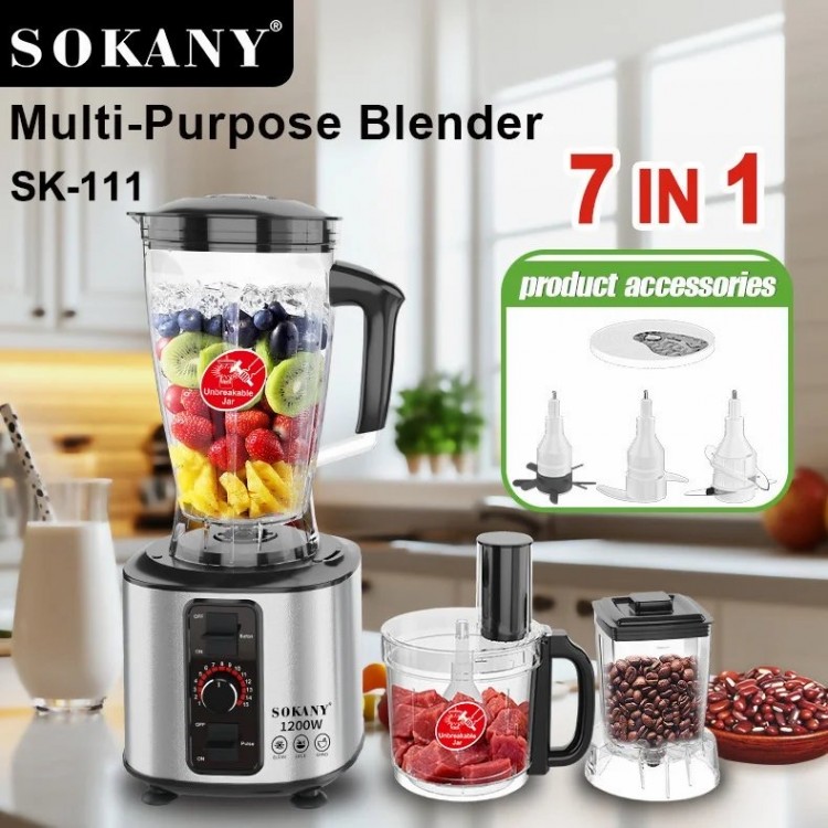 Мултифункционален кухненски робот 7-в-1 SOKANY SK-111 – 1200W